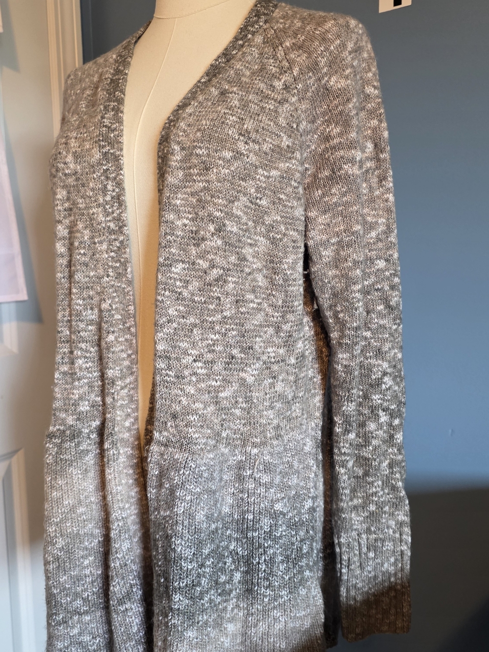 Knox Rose Marled Gray Open-Front Cardigan